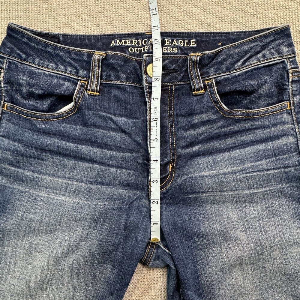 American Eagle Outfitters Size 6 Hi-Rise Jegging Super Stretch Reg Blue Denim - Picture 10 of 12